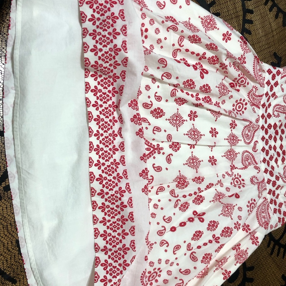 Talbots White Dress with Red Paisley Print - Picture 6 of 12